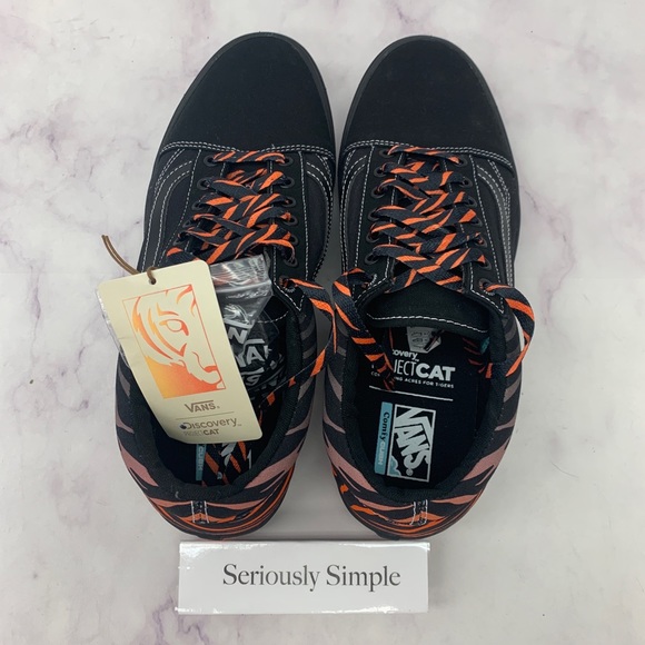 Vans Discovery Cat Tiger Project Mens Size 12 Skateboarding Animal Print